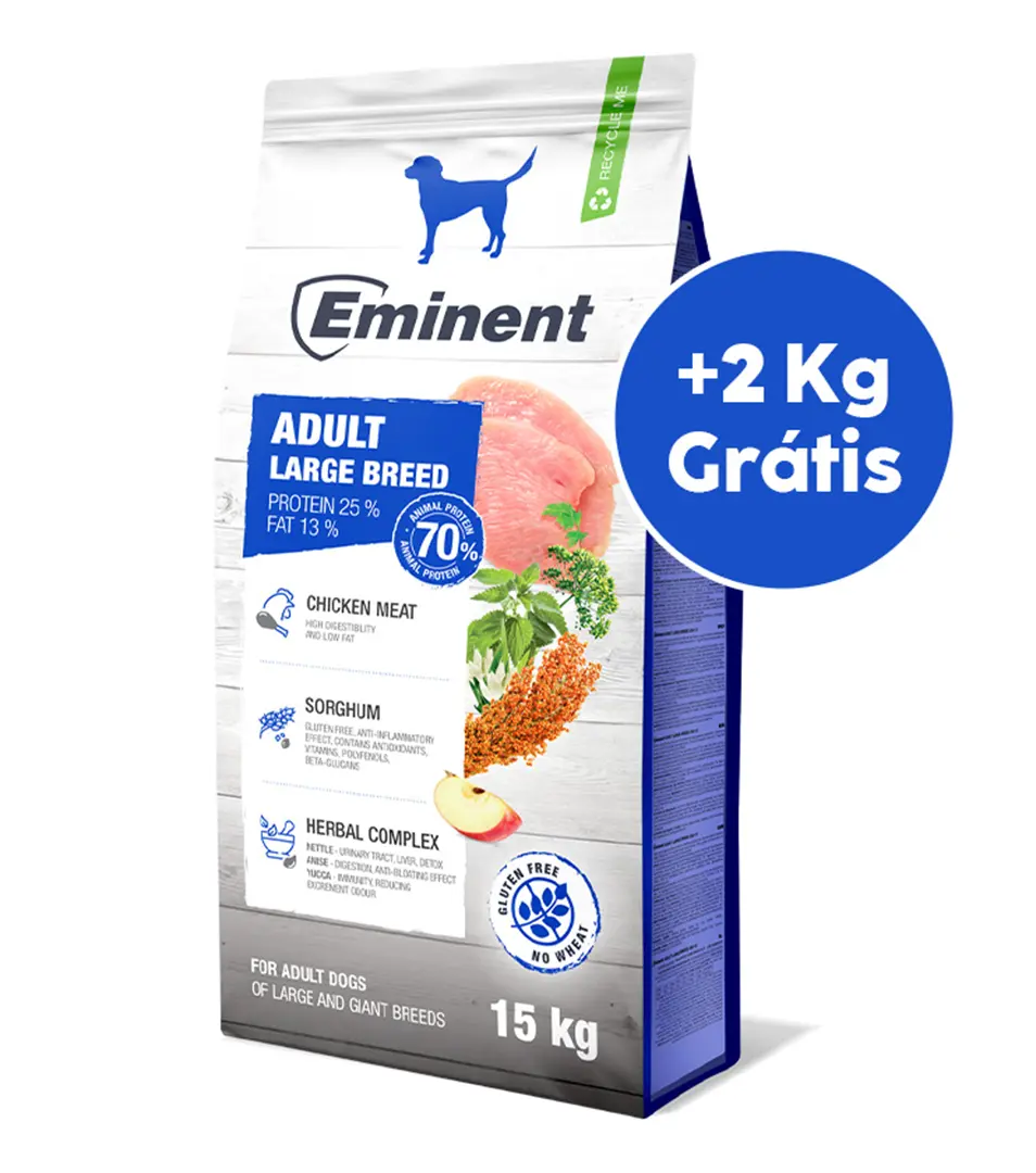Eminent Dog Adult Large Breed 15 kg +2 kg Grátis