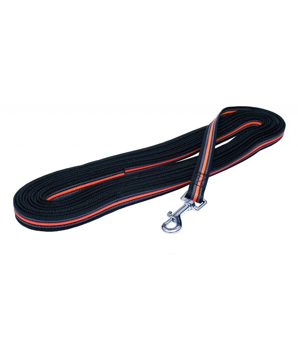 BAFPET Pogumovaná stopovacia vôdzka ŠPECIÁL ORANGE, Dĺžka: 20mm x 1000cm 18019S