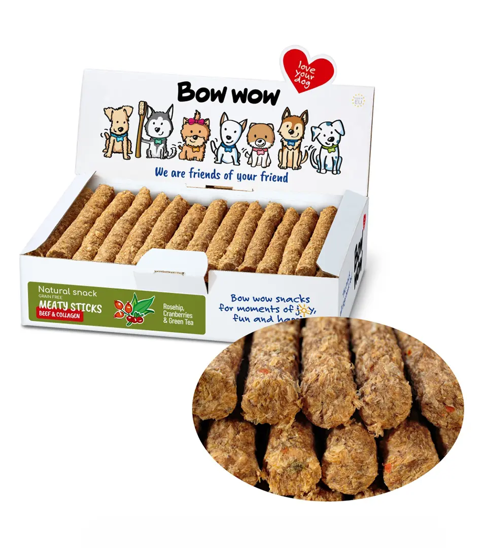Natural tyč hovädzia Bow Wow s kolagénom GF 1 ks