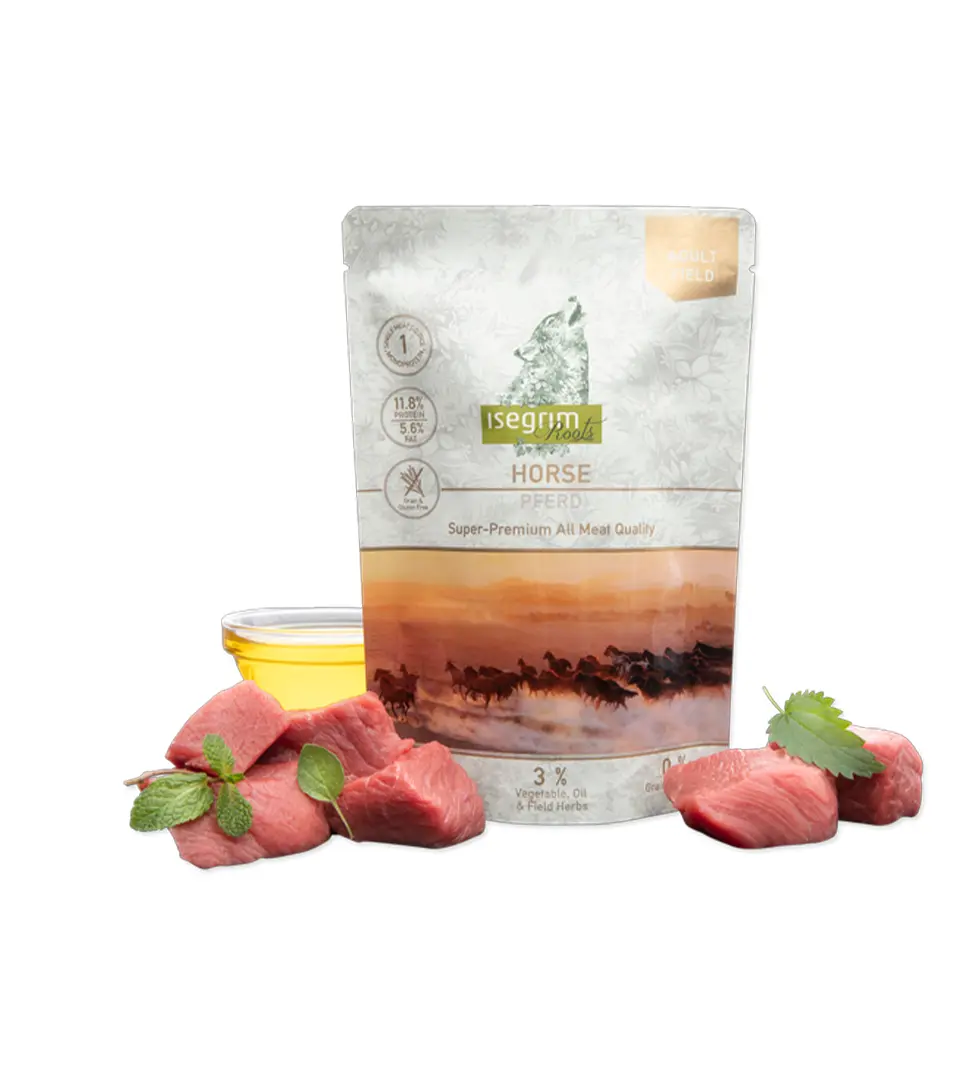 ISEGRIM dog Monoprotein Isegrim Roots, Horse 410 g kapsička